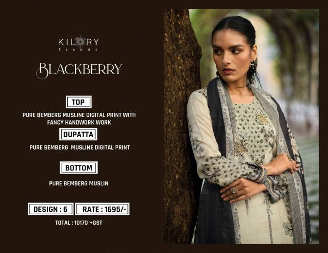 Blackberry By Kilory Muslin Printed Designer Salwar Suits Wholesale In Delhi
